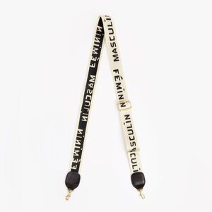 Clare V Adjustable Masculin Feminine Strap | Black & White Crossbody Strap